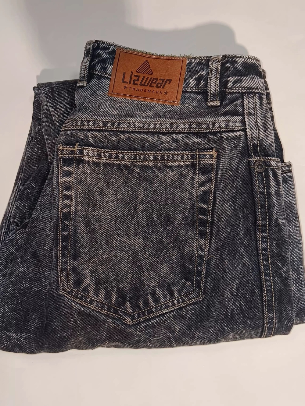 Liz Claiborne 80s High-Rise Acid Washed Black Women's Jeans